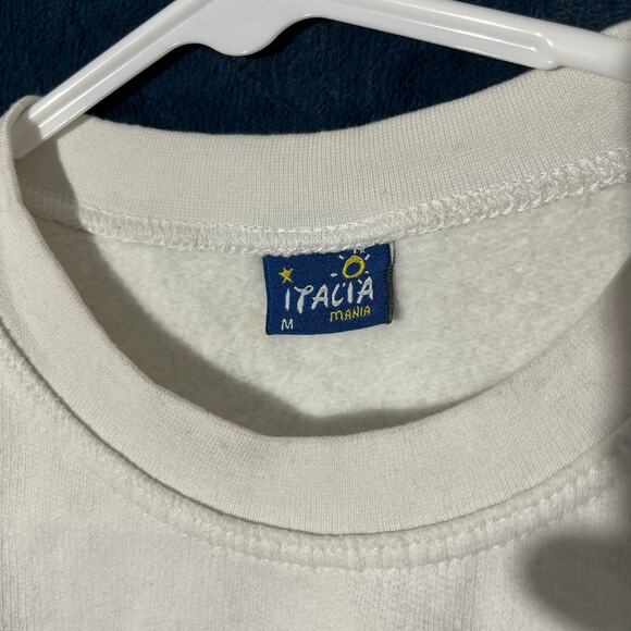 Vintage 1980s Capri Italia White Casual Crew Neck Pull Over Sweater Womans M - Picture 4 of 8